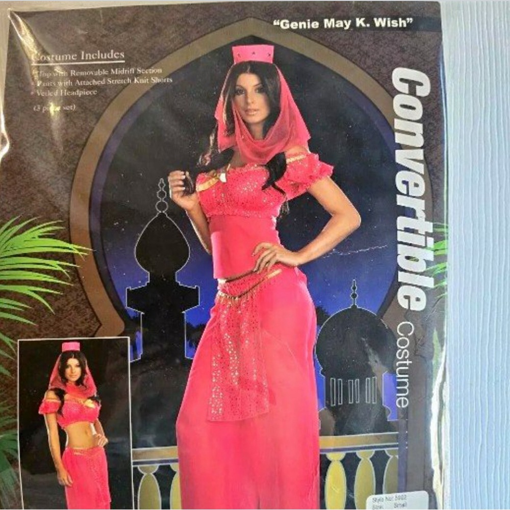 Halloween 3pc Deluxe Convertible Genie Costume